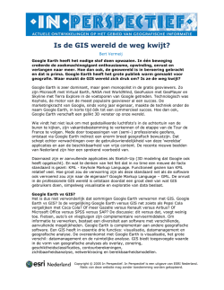 Is de GIS wereld de weg kwijt?
