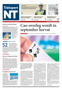 Zie ook interview in Nieuwsblad Transport van deze week.
