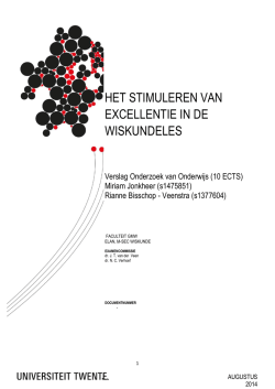 het stimuleren van excellentie in de wiskundeles