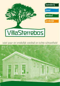 Folder Villa Sterrebos - Vlees van de Woeste Grond