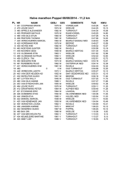 Halve marathon Poppel 08/08/2014