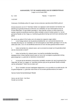 AANHANGSEL TOT DE HANDELINGEN VAN DE GEMEENTERAAD