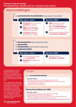 Instructie wat te doen als de rookmelder alarm geeft