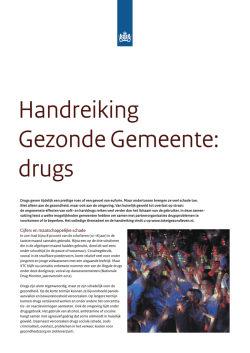 Handreiking Gezonde Gemeente: drugs