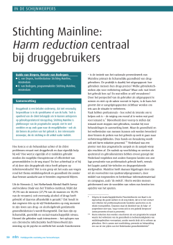 Harm reduction centraal bij drugsgebruikers