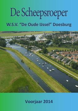 scheepsroeper voorjaar 2014 geplaatst
