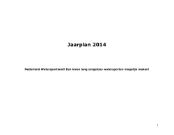 Jaarplan 2014 - Ikwilwatersporten.nl