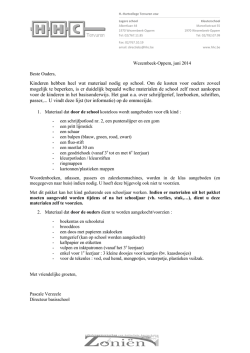 informatie over het schoolmateriaal