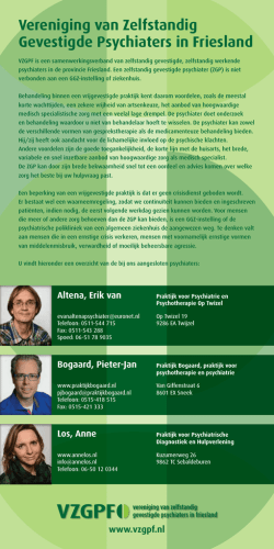 Download onze flyer - Vereniging Zelfstandig Gevestigde