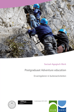 Postgraduaat Adventure education
