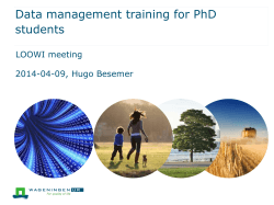 Data management training for PhD students