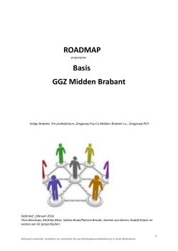 ROADMAP Basis GGZ Midden Brabant