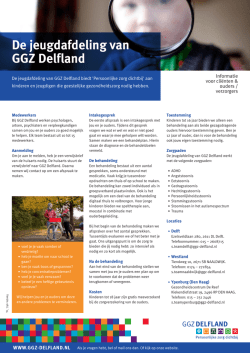 Informatieblad afdeling Jeugd