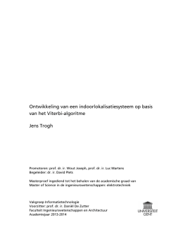 Jens Trogh van het Viterbi-algoritme Ontwikkeling van een