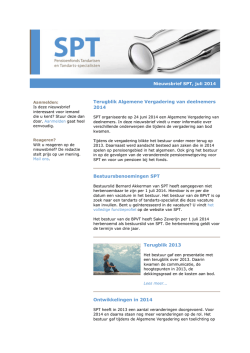 Digitale nieuwsbrief juli 2014