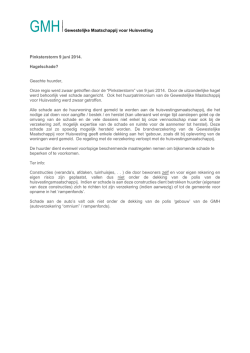 GMH Gewestelijke Maatschappij voor Huisvesting Pinksterstorm 9