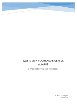 Download hier: Wat is mijn voorraad eigenlijk waard?