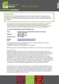 Informatie voor medewerkers - GHI Greenport Holland International