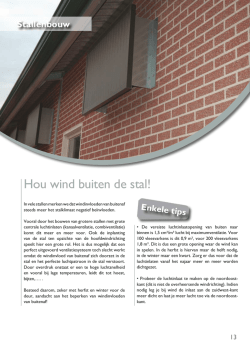 Hou wind buiten de stal!