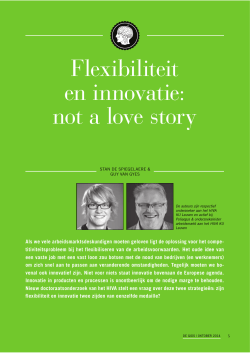Flexibiliteit en innovatie: not a love story - Lirias
