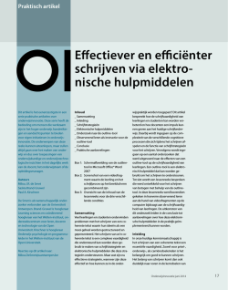 Effectiever en effici&euml;nter schrijven via elektro
