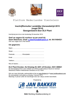 Inschrijfformulier 2015