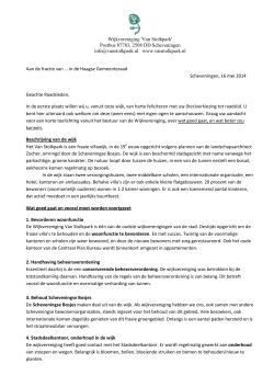 brief Wijkvereniging Van Stolkpark aan fracties 2014