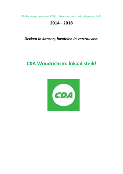 CDA verkiezingsprogramma 2014