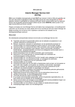 Interim Manager Service Unit (0,8 fte)