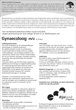 Gynaecoloog m/v (1.0 fte.)
