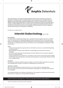 Internist-Endocrinoloog (0,8-1,0 FTE)
