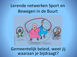 Gemeentelijk beleid-Delft - Sport en bewegen in de Buurt