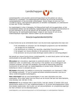 Netwerker burgerbetrokkenheid (0,8 fte)