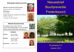 Nieuwsbrief Frederiksoord 2014 jaargang nr2