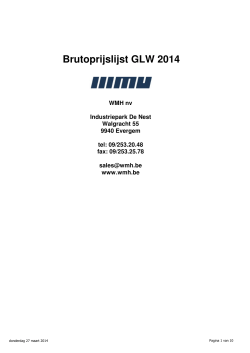 GLW prijslijst 2014 / 112 KB