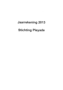 Jaarrekening 2013