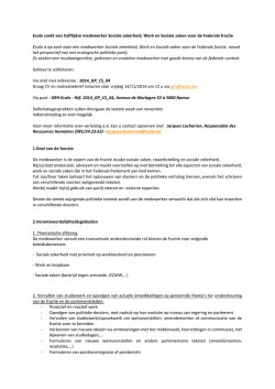 Ecolo zoekt een halftijdse medewerker Sociale zekerheid
