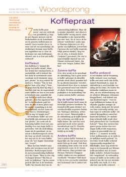 Woordsprong Koffiepraat