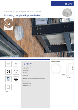 GPA/PK Uitvoering met platte kap, zonder korf