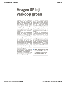 Krantenartikel de Gelderlander 15-4