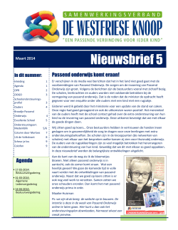 Nieuwsbrief 5 Westfriese Knoop maart 2014