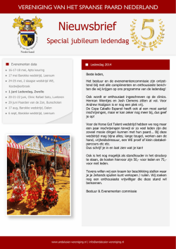 Jubileum ledendag 2014 - Andalusier Vereniging