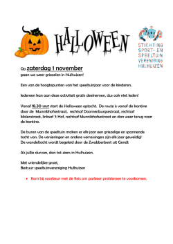Op zaterdag 1 november