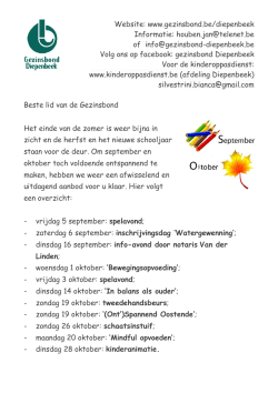 dinsdag 28 oktober 2014 - Gezinsbond Diepenbeek
