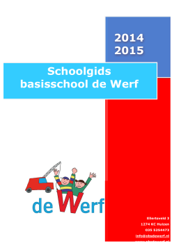 2014 2015 Schoolgids basisschool de Werf