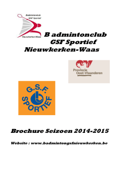 B admintonclub GSF Sportief Nieuwkerken