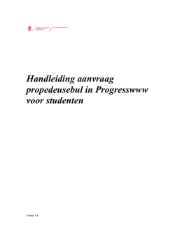 Handleiding Aanmelding vakkenpakket/bulaanvraag