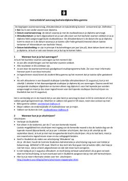 Instructiebrief aanvraag bachelordiploma B&egrave;ta