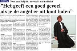 Het geeft een goed gevoel als je de angel er uit kunt halen