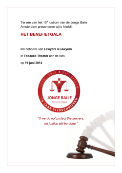 HET BENEFIETGALA - Lustrum Jonge Balie Amsterdam